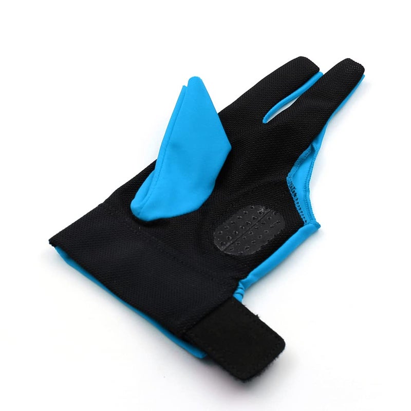 CUESOUL Professional Billiard Gloves Blue-Wear on Left Hand Size M - Image 4